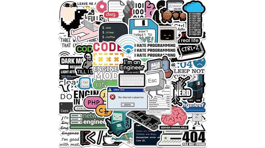 50 coding stickers pack