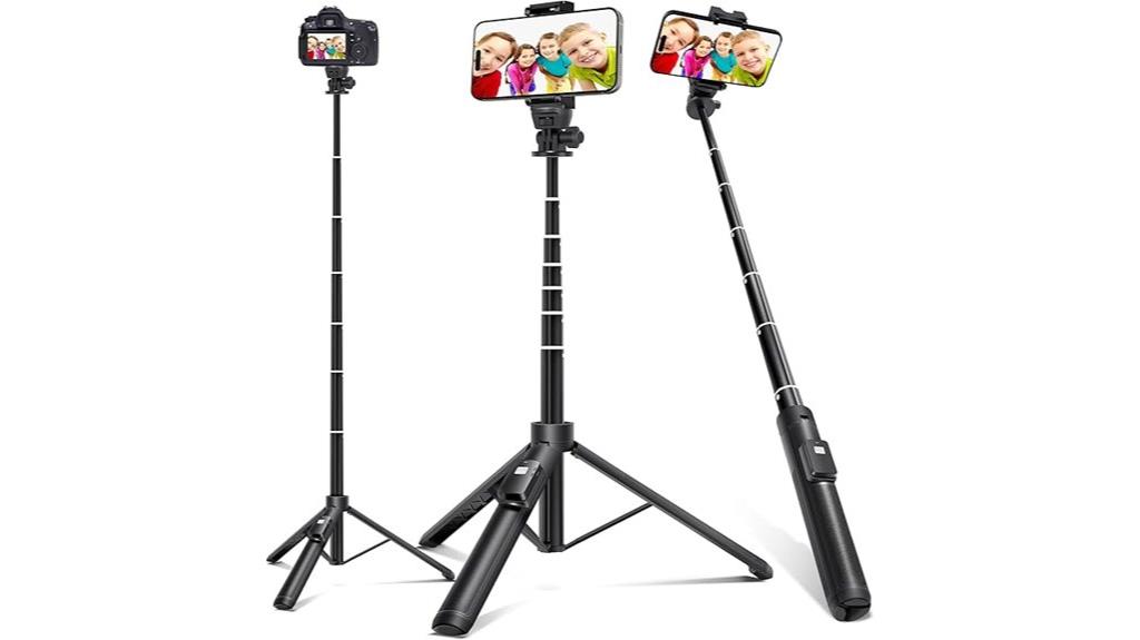 adjustable selfie stick tripod
