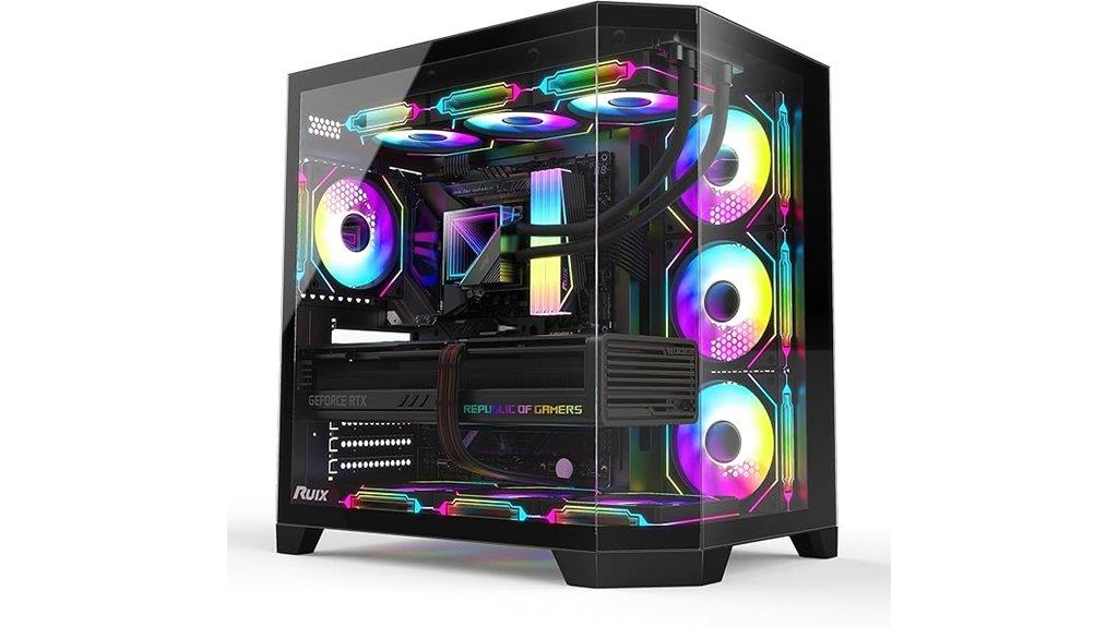 argb fans mid tower case