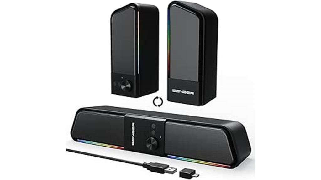 bluetooth rgb computer speakers