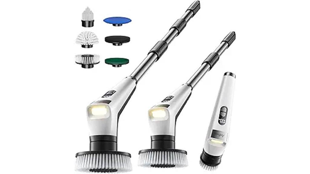 cordless led spin scrubber