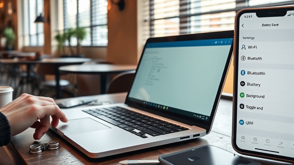 disable unused connections and apps
