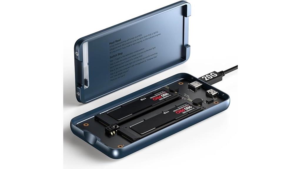 dual bay ssd enclosure