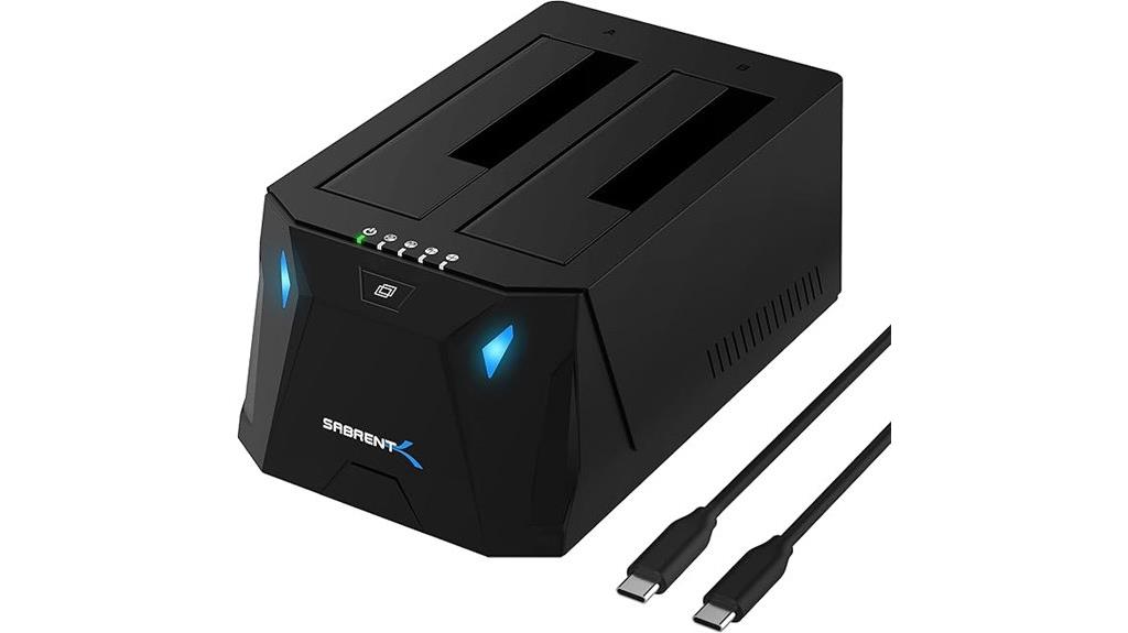 dual bay usb dock