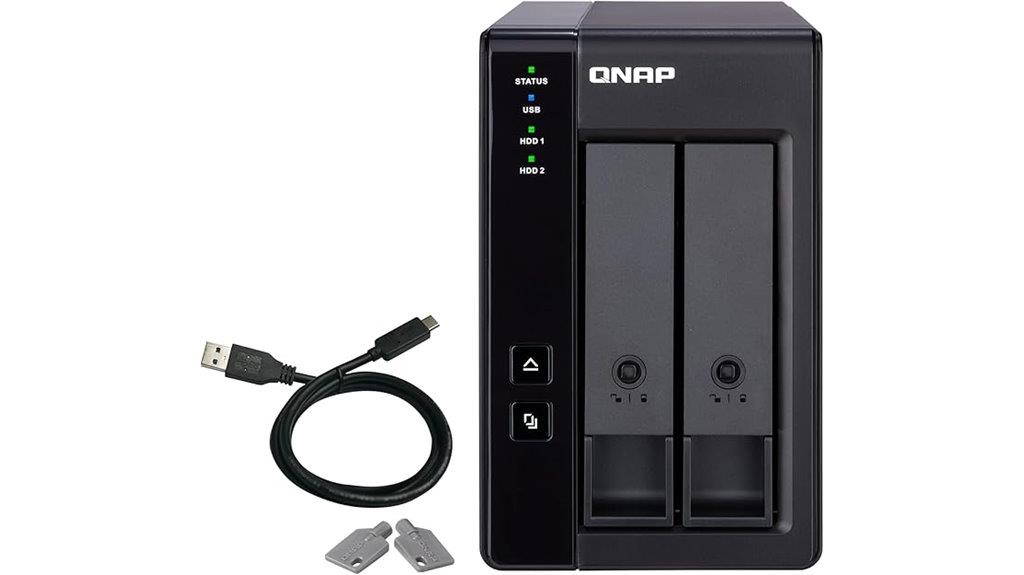 dual bay usb storage