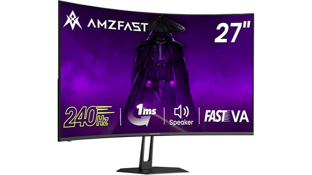 fast curved gaming monitor