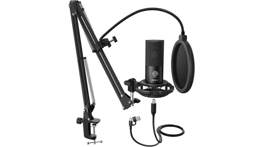 fifine usb microphone set