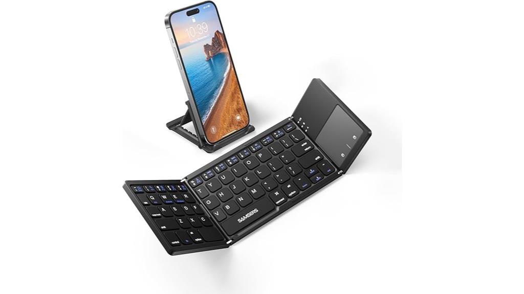 foldable bluetooth keyboard with touchpad