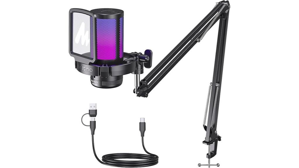 gaming usb microphone with boom