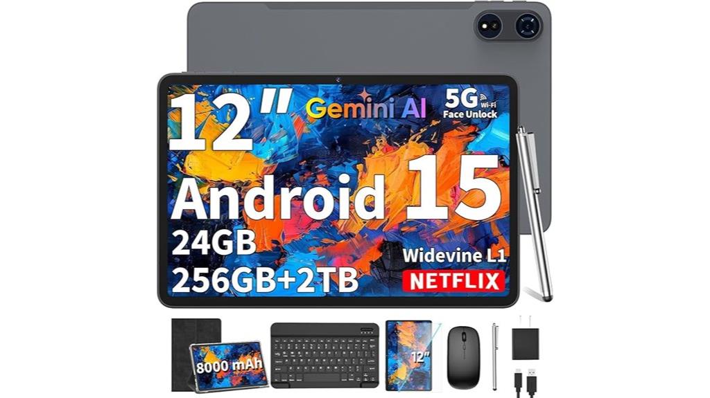 high performance 12 inch android tablet