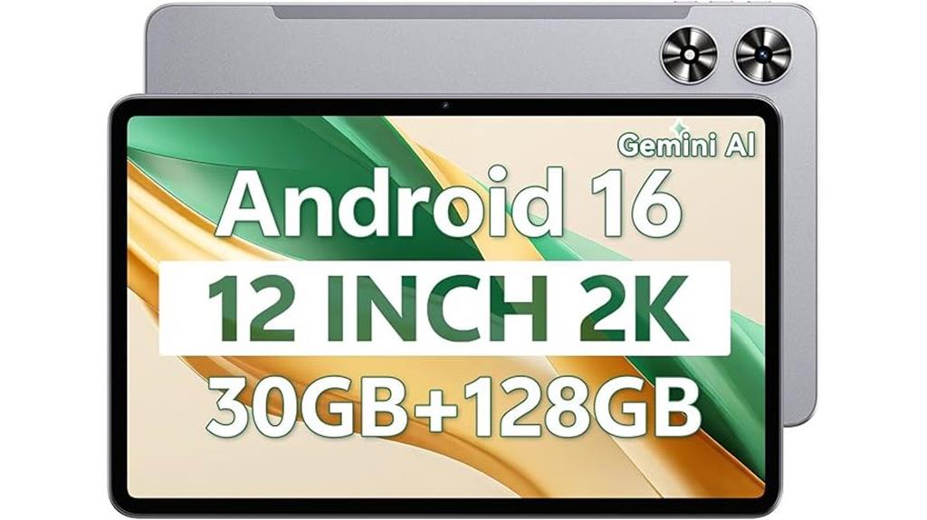 high performance 12 inch android tablet