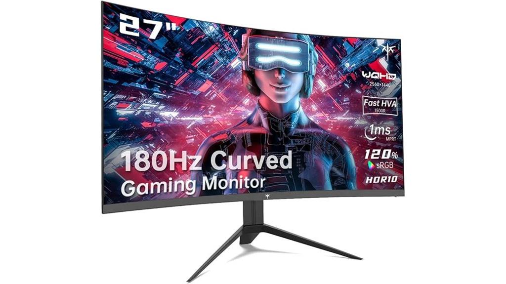 high resolution curved gaming monitor