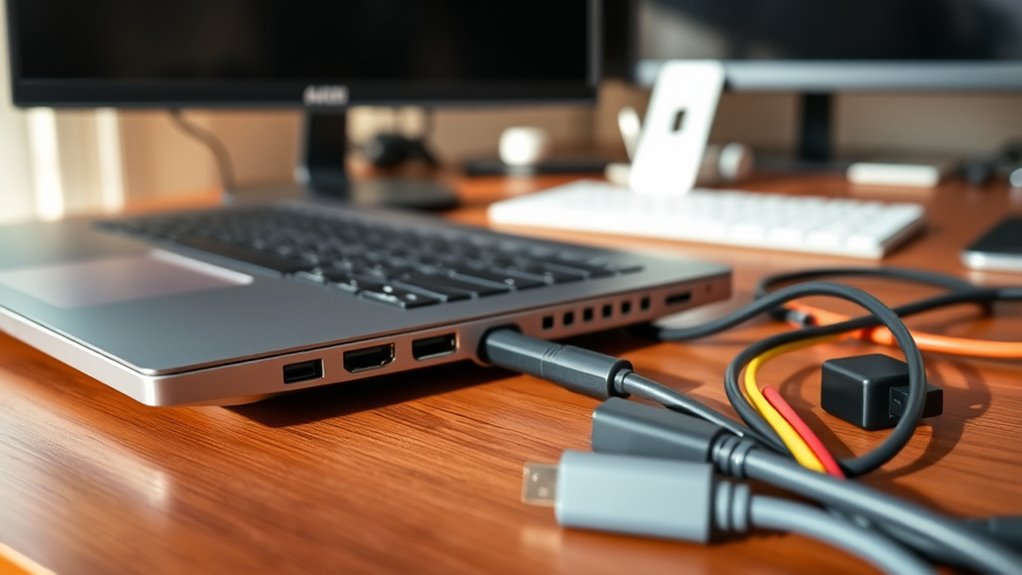 laptop port and connectivity features