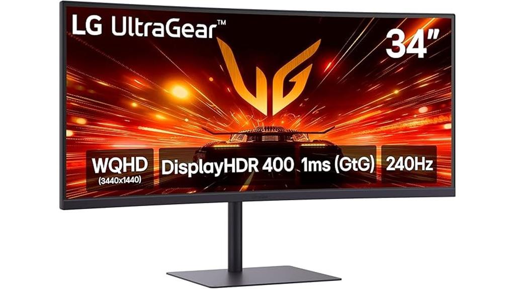 large curved gaming monitor