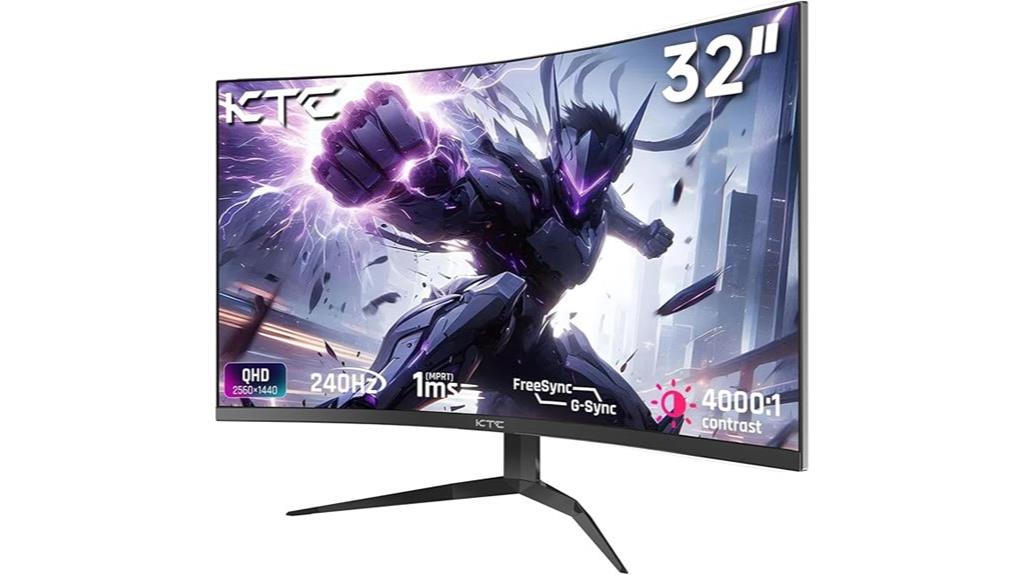 large curved gaming monitor