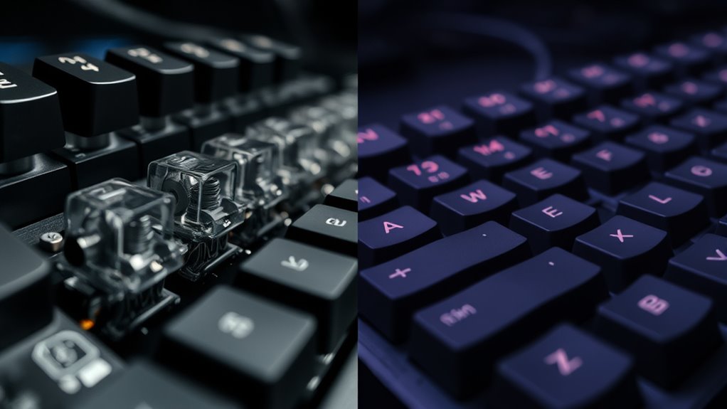 mechanical vs membrane key detection