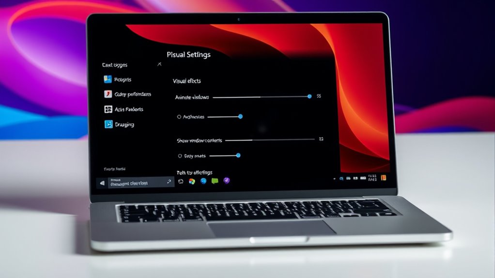 optimize visual effects settings