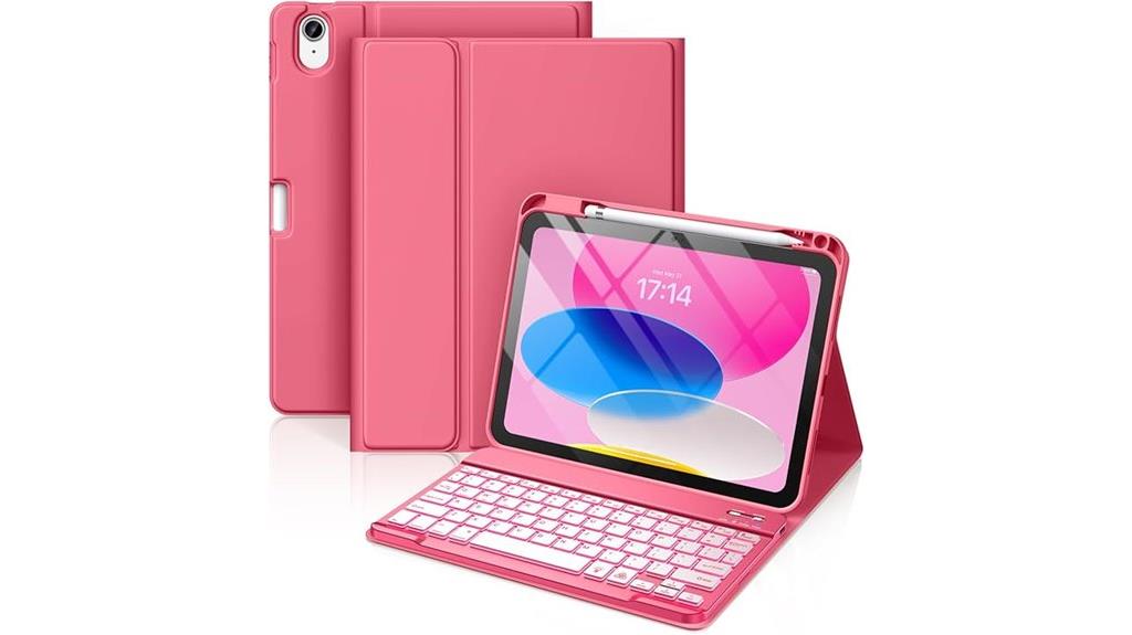 pink ipad keyboard case