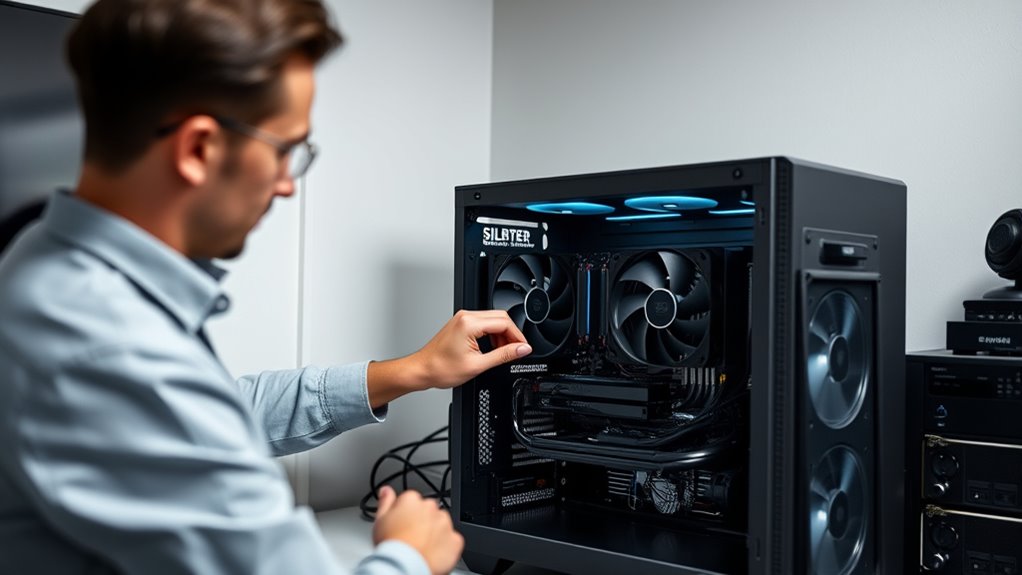 quiet vibration free pc assembly