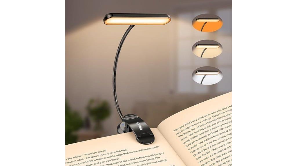 rechargeable book light with leds