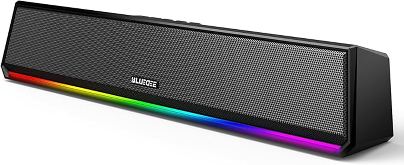 rgb light desktop speakers