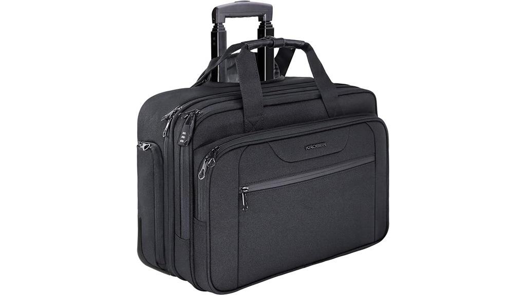 rolling rfid laptop bag