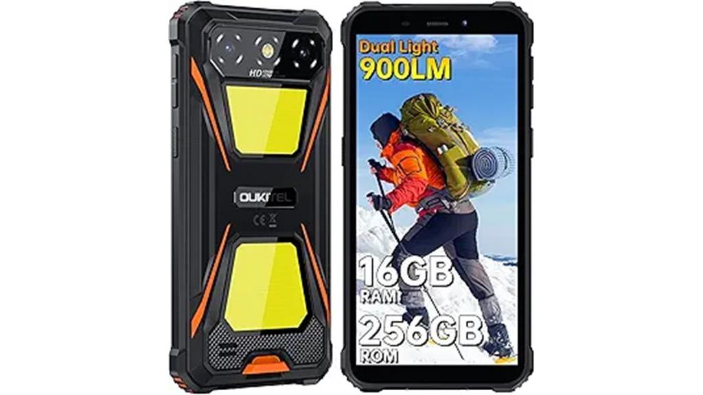 rugged android smartphone with large battery