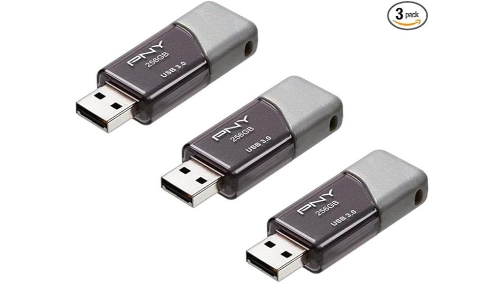 three pack usb flash drives
