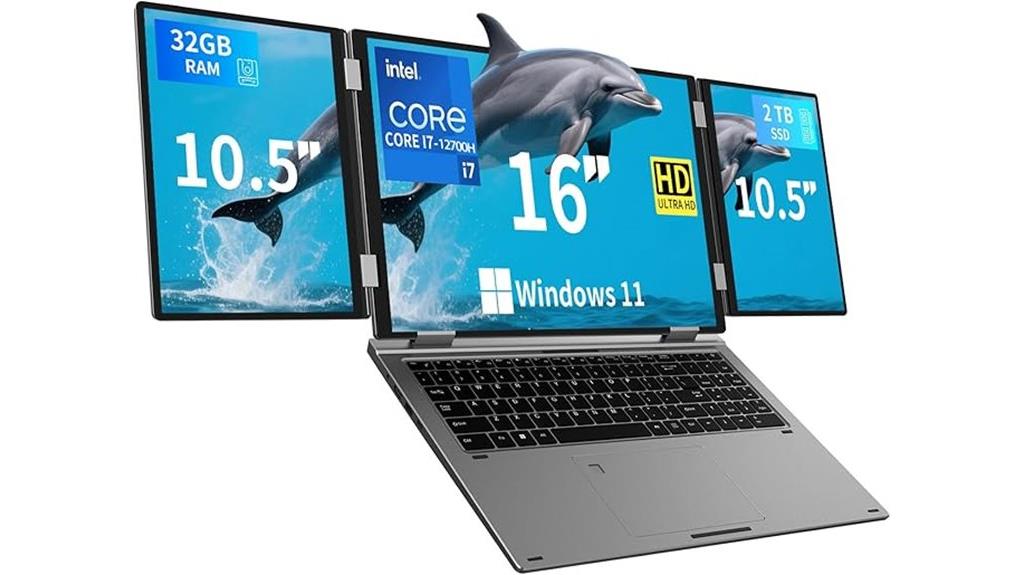 triple monitor laptop setup