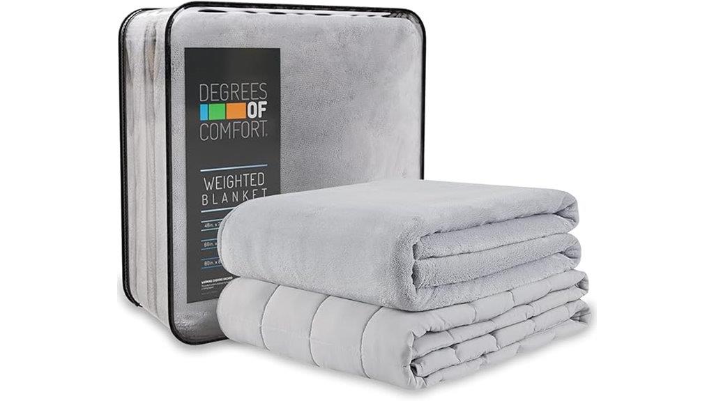 twin sized grey weighted blanket