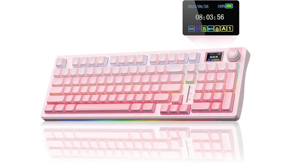 wireless mechanical keyboard with screen