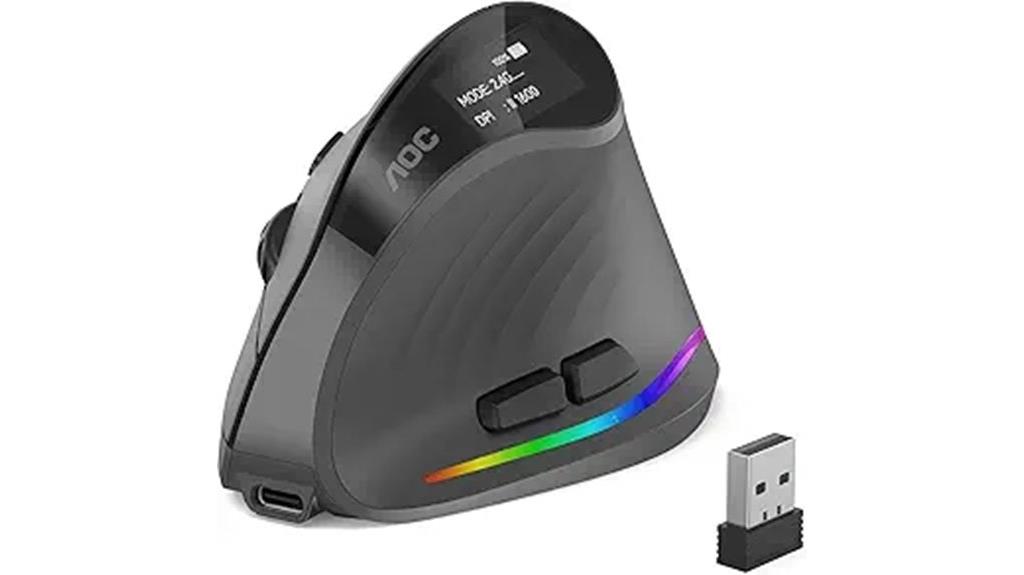 wireless rgb vertical mouse