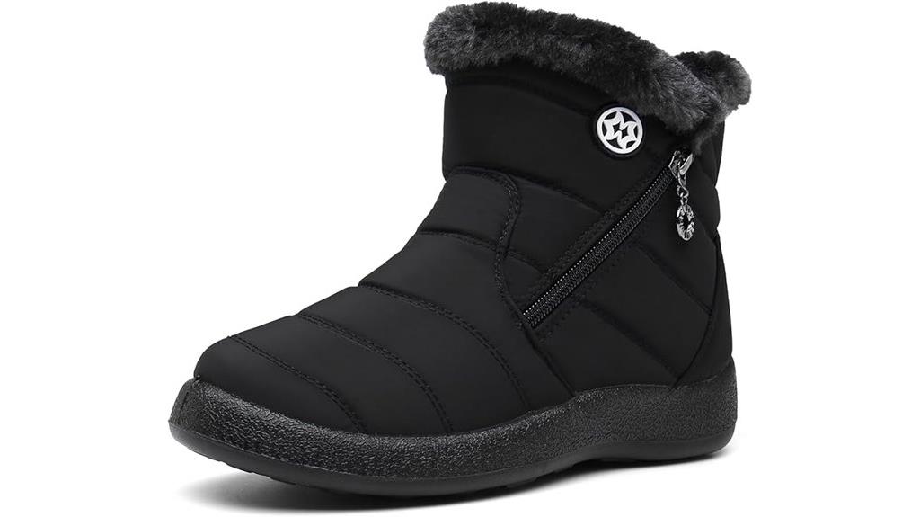 women s waterproof fur lined snow boots