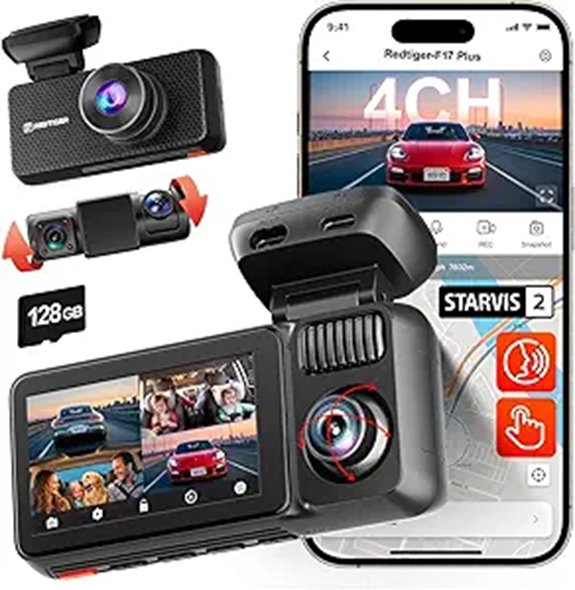 REDTIGER F17 Plus 4-Channel 2.7K Dash Cam with GPS