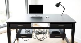 clutter free adjustable desk