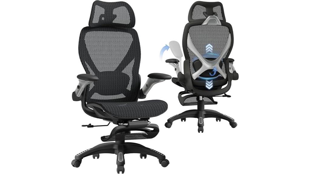 ergonomic chair with footrest