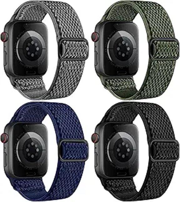 4-Pack Elastic Nylon Apple Watch Bands