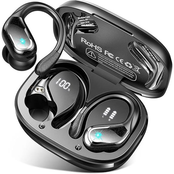 Wireless Earbuds 75Hrs Bluetooth 5.4 Waterproof Sport Headphones