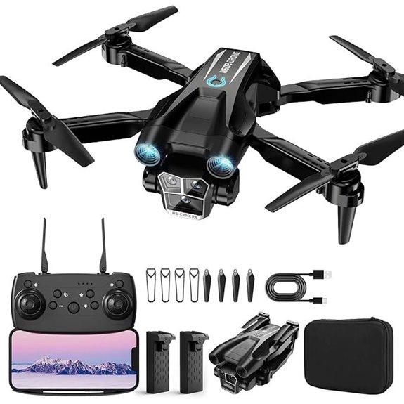 Mini 1080P HD Drone with Batteries & Carrying Case