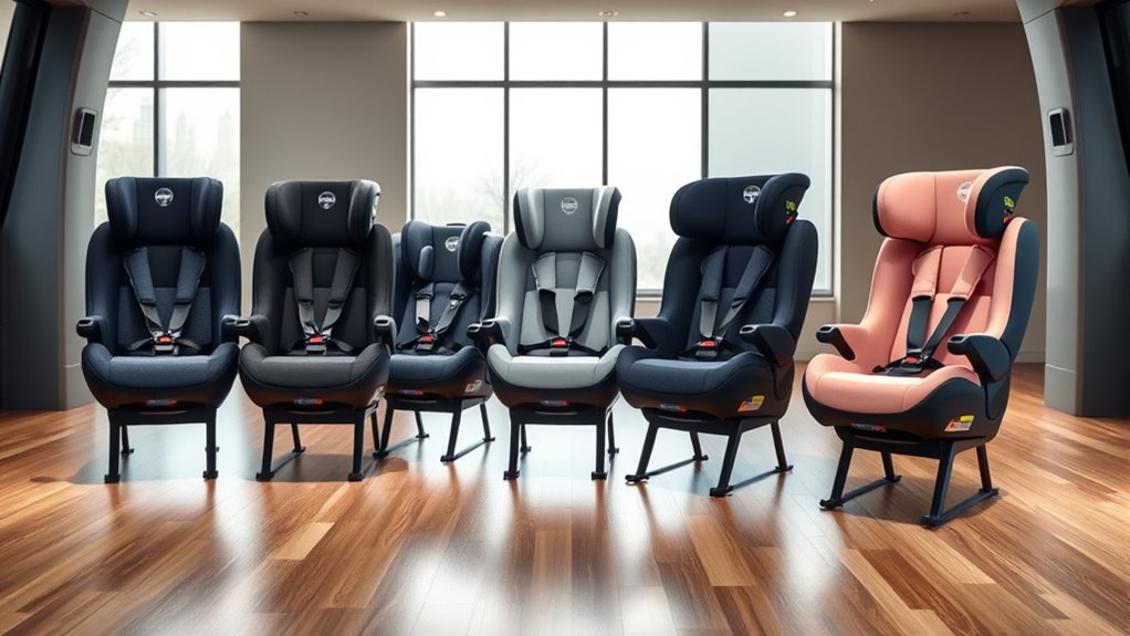 top load leg convertible seats