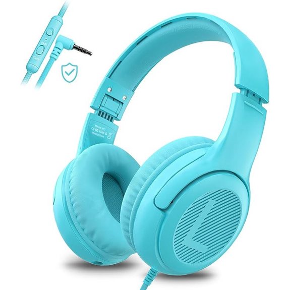 Kids' Wired Headphones with Volume Limit and Adjustable Fit
