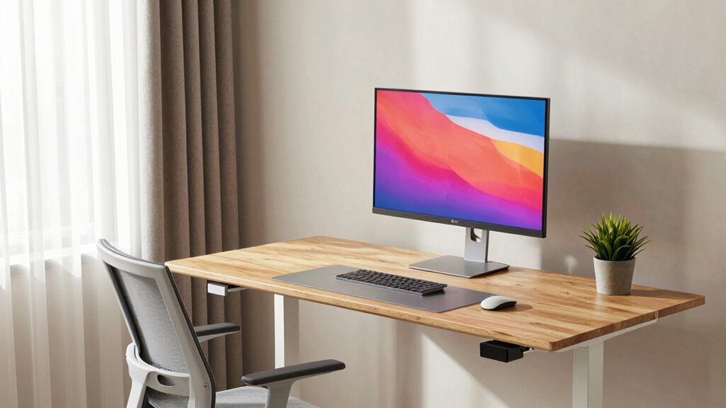 aligned ergonomic workspace setup