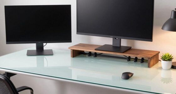 organized ultrawide monitor setup
