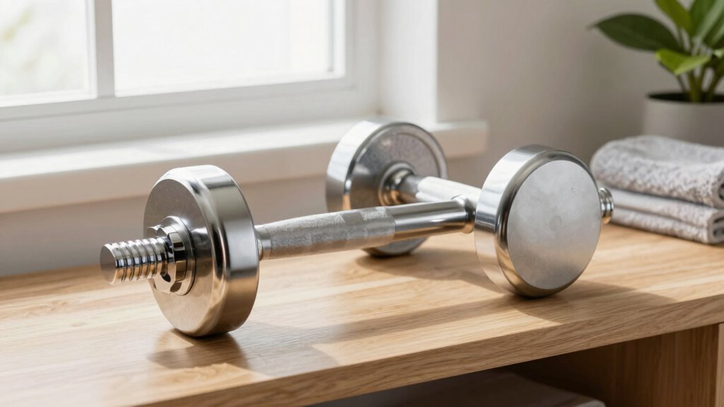 space saving adjustable dumbbells