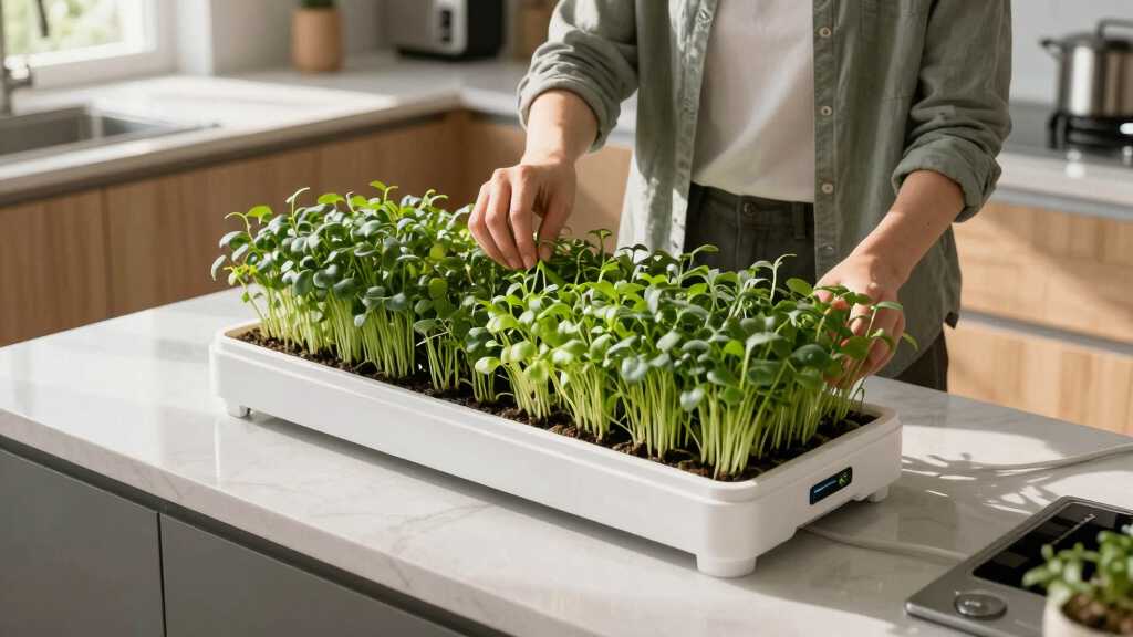 InstaFarm Automated Indoor Microgreens Garden Review: Easy Being Green