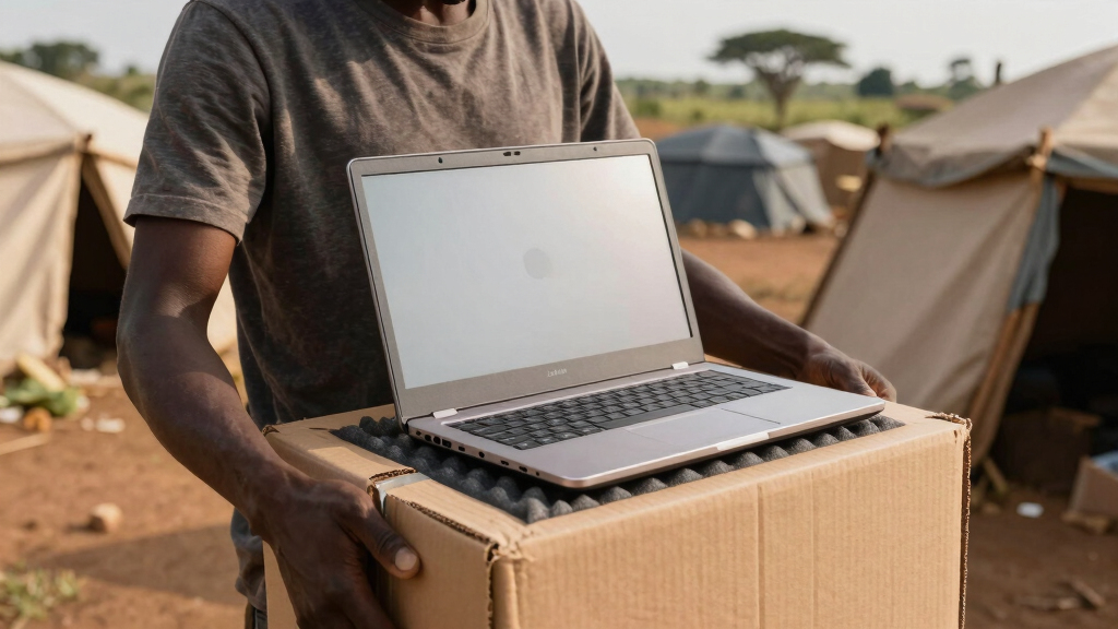 Shipping a laptop to a refugee camp in Uganda