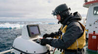 Unmanned submarine mapping West Antarctica’s Dotson Ice Shelf reported strange under-ice structures, then went silent after traveling underwater roughly ten miles towards the ice shelf’s center.