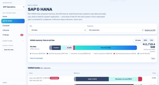 How Rymvard Adds SAP HANA Memory To Data Center Capacity Planning