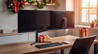 VIVO Dual Monitor Desk Mount: A Holiday Desk Upgrade